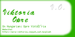 viktoria opre business card